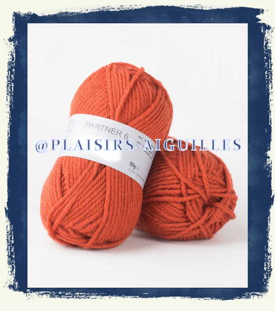 Lot De 10 Pelotes De Laine Phildar Partner 6 Paille – Jaune – Pour Aiguilles N°6 – Acrylique