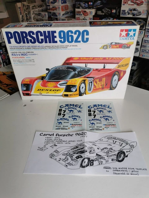 Maquette Plastique Tamiya 1/24 Porsche 962C Jagermeister - Kit à Monter, Référence TAM24372, Neuf Sous Boîte | Pour Modélistes