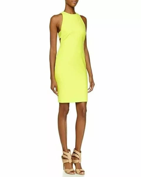 Elizabeth and James Oriana Side-Cutout Dress Sz 2 Neon