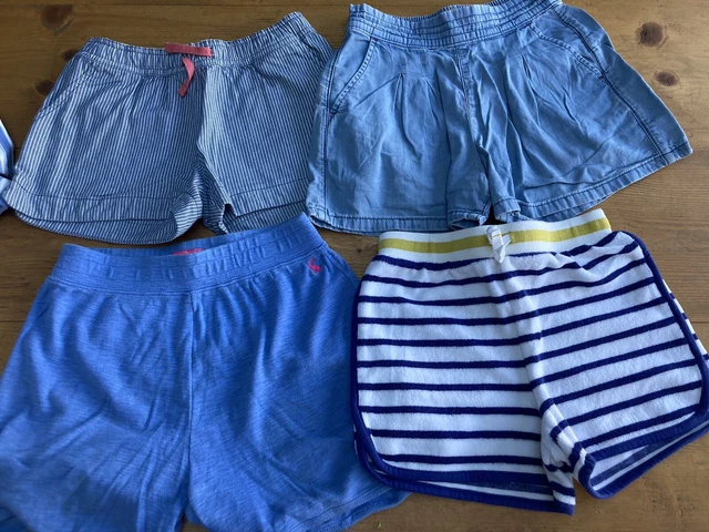 Bundle età 9-10 pantaloncini 4 paia bordo e joule blu a righe