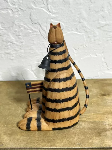 Williraye studio Cat With American Flag “raising The Flag” WW7726 Folk Art