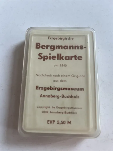 Spielkarte seltene Bergmanns-Spielkarte Erzgebirge Skat DDR komplett neuwertig