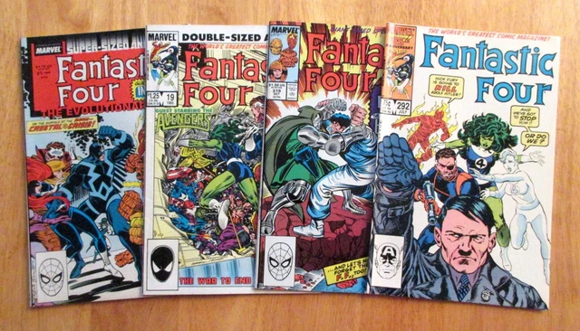 Lot of *4* FANTASTIC FOUR: #292 **Hitler!**, 319 *Byrne Keys!* + Annuals #19, 21