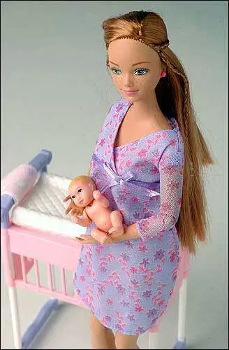 Midge & Bébé Heureuse Famille Barbie Neuf En Boîte Enceinte 2002