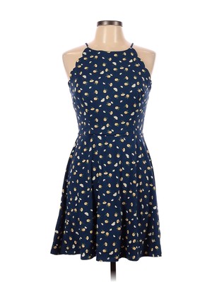 Fortune + Ivy Women Blue Casual Dress L