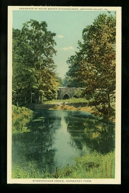 Pennsylvania PA postcard Gwynedd Valley, Strassburger Normandy Farms Phostint