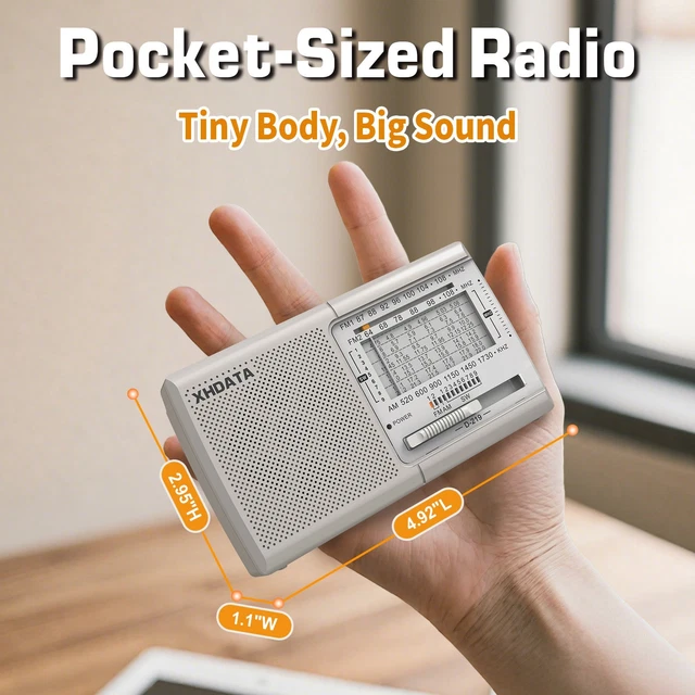 2025 XHDATA D219 Portable Radio Shortwave AM FM Battery Operated Great ...