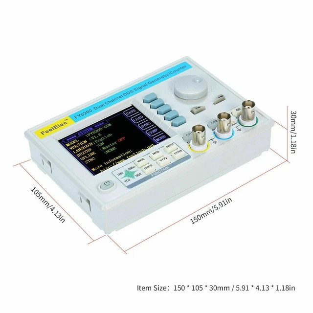 Générateur de signal double canal 30 MHz FY6200 pour utilisation multifonction