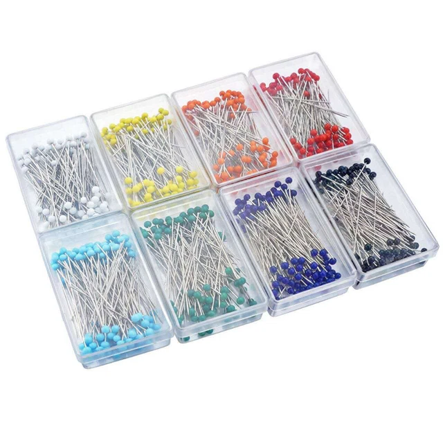 800 stücke (100 Teile / paket) 38mm Glas Pearlized Kopf Multicolor Ball Nähen fü