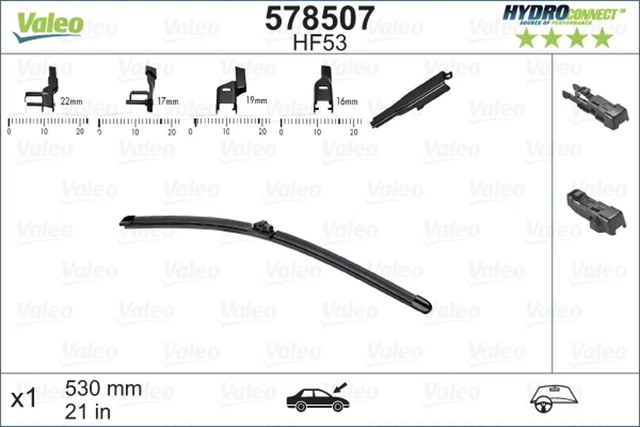 Wischblatt Scheibenwischer HYDROCONNECT VALEO 578507 für AUDI A6 SKODA BMW BORA