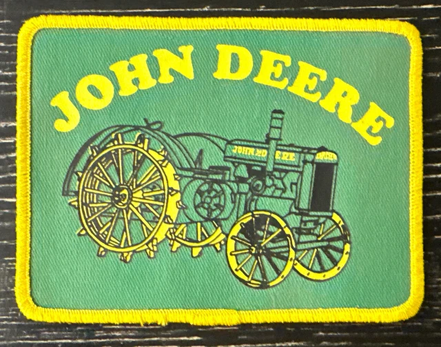 John Deere Vintage Patch, 5”x3.75” featuring Model D Tractor, New, Pristine