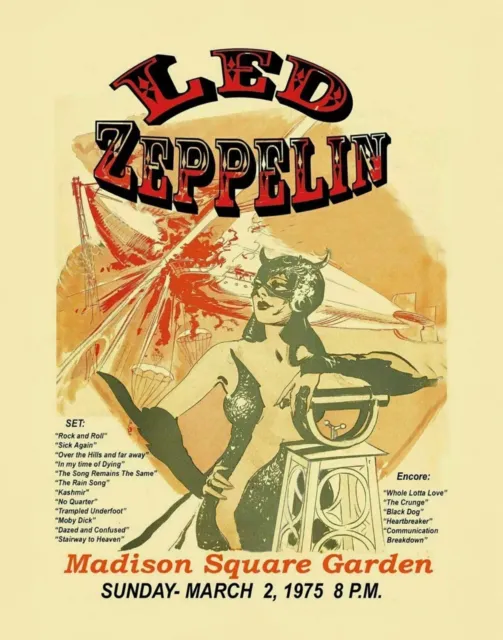 Led Zeppelin  13" X 19" Reproduction Concert Poster