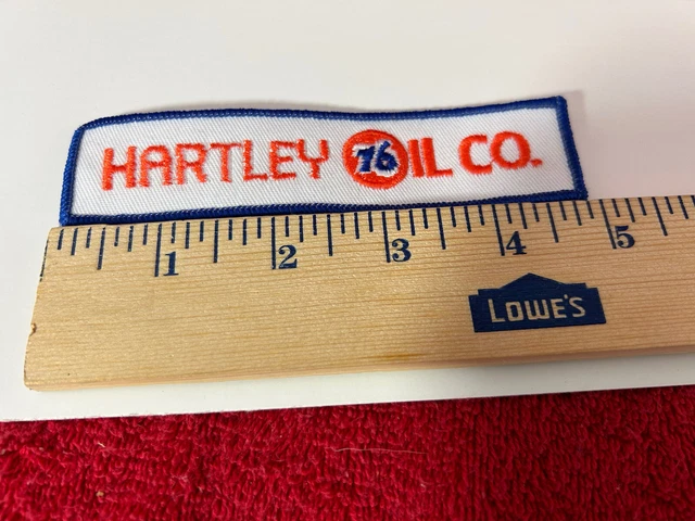 Vintage Hartley Oil Co Union 76 Gas Embroidered Patch Ohio WV