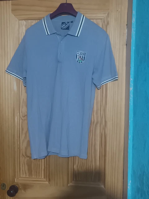 West Bromwich Albion Football Shirt Official Training Blue Polo Shirt Sixe Large