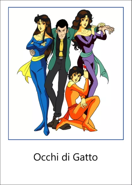 ADESIVO STICKER SERIE Personaggi Fumetti Occhi di Gatto EUR 2,10