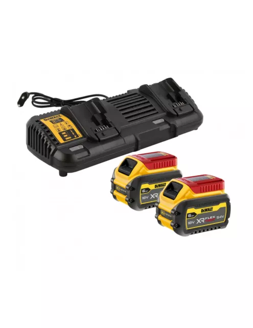 Kit 2 Batterie Ferroviario XR Flexvolt 54V/18V 6,0Ah E Caricatore Doppia Dcb