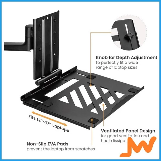 Brateck Laptop Tray Monitor Arms Fits 12-17" [NBH-7]