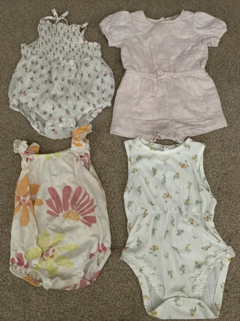 Baby girl summer bundle rompers 9-12 months
