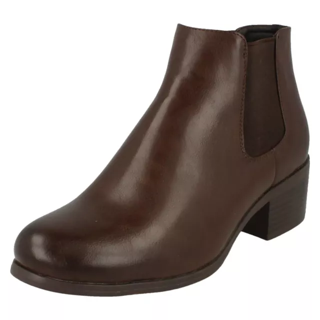 Down To Earth Ladies Low Heel Ankle Boots - F5R0600