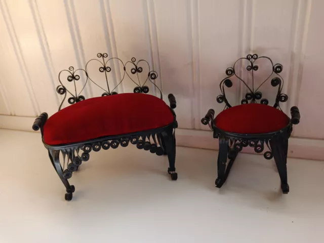 LOT VTG 1920S TOOTSIE TOY Doll House Metal Furniture Sofa Rocking Chair  Table $29.99 - PicClick