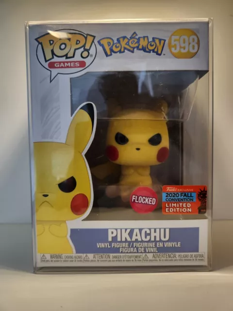 Pokémon Funko Pop Vinyl Figure #598 Flocked Pikachu NYCC 2020