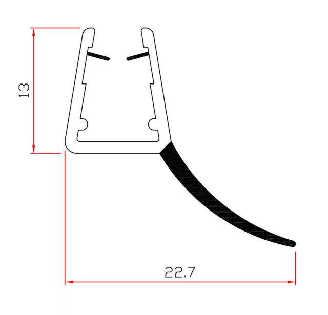 24346   Q.ta'. 10 Guarnizione Per Box Doccia 2 M Mod.407