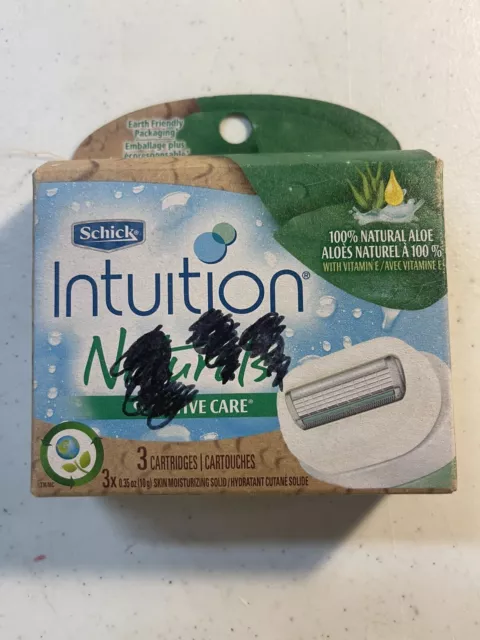 3 cartuchos cuchillas Schick Intuition Naturals Sensitive Care nuevo SKU A27