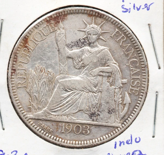 Nice 1903 A Vietnam 90% Silver Piastre