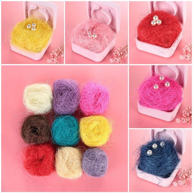 Accesorios de embalaje decoración sisal caja de regalo relleno suministros envolventes Raffia