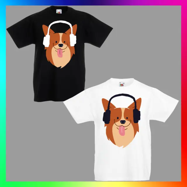 Cool Collie TShirt T-Shirt Tee Kids Unisex Childrens Funny Cute Border Dog DJ
