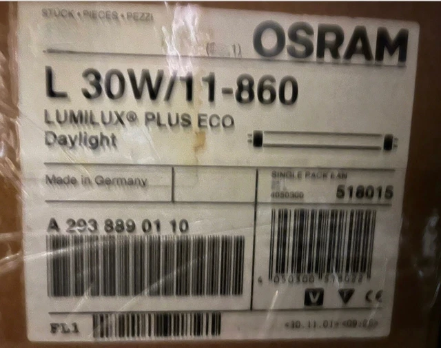 Osram Lumilux T8 Leuchtstoffröhre Colored 30W 67 Blau G13, 8,98