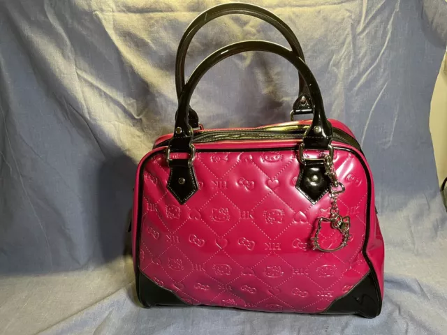 Pink Hello Kitty Loungefly Embossed Satchel Patent RARE HK Bag Purse Sanrio