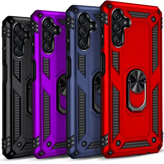 For Samsung Galaxy A13 5G Phone Case Body Armor Kickstand Cover + Tempered Glass