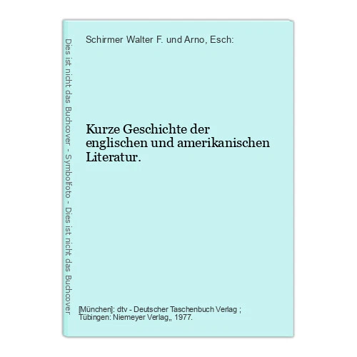 Kurze Geschichte der englischen und amerikanischen Literatur. Schirmer Walter F.