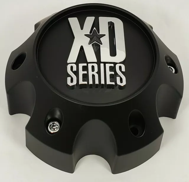 XD KMC SERIES 1079L145MB Matte Black Wheel Rim Center Cap w Screws  6 Lug