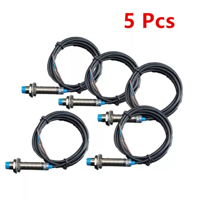 5Pcs NC LJ12A3-4-Z/AY Inductive Proximity Sensor Switch PNP DC6-36V w/1.2M Cable