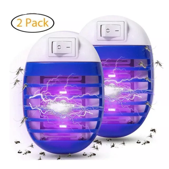 2er Set LED Mückenfalle Mückenschutz Insekten Lampe Moskito Fliegen Killer FLOVE