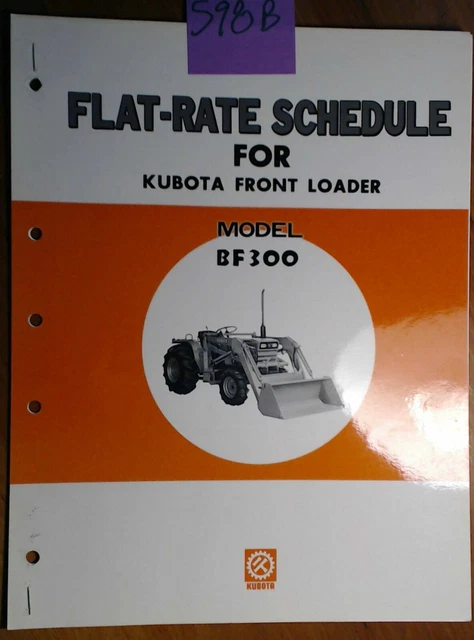 MANUEL DE PLANIFICATION forfaitaire de la charge avant Kubota BF300 EUR ...
