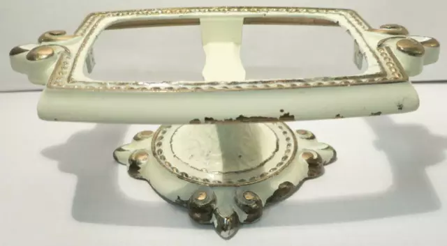 Vintage Amerock Bonaventure Collection Soap Dish Holder Brass / White