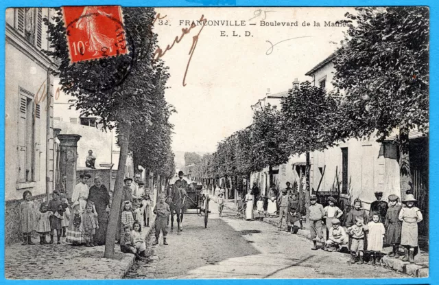 Cpa 95 Franconville - Boulevard De La Mairie