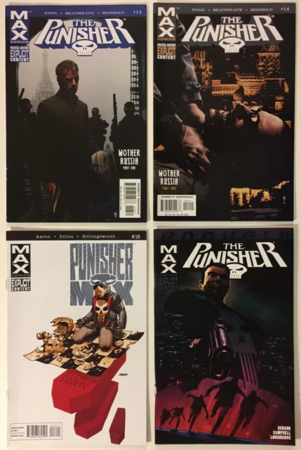 The Punisher Max 16 Annual 1 / 13 and 14 Mother Russia - Marvel Comics Lot of 4