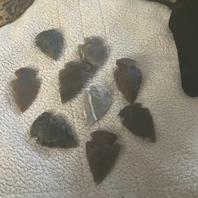 Handmade Stone Arrow Tips , ￼ Indian, reservation, western United States