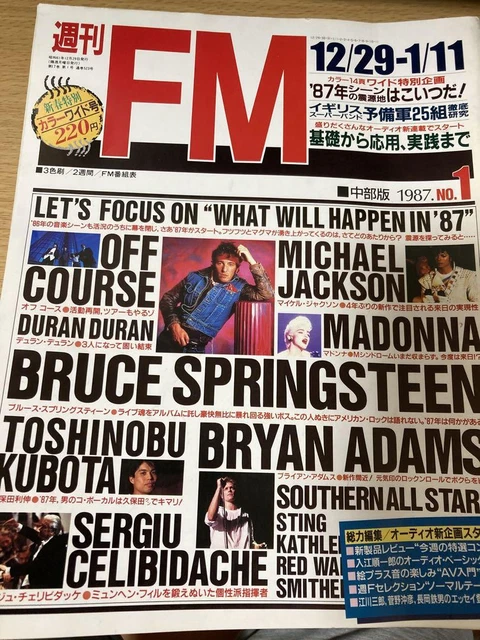 WEEKLY FM 1987 No.1 Chubu Edition With Cassette Label Sas Madonna £27. ...