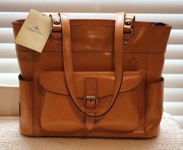 Patricia Nash Bolsena Sun Yellow Leather Shoulder Tote Bag NWT