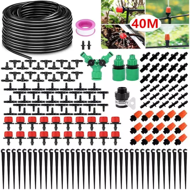 Kit Di Irrigazione Automatica a Goccia 158 Pz, Sistema per Giardino Serra 40M