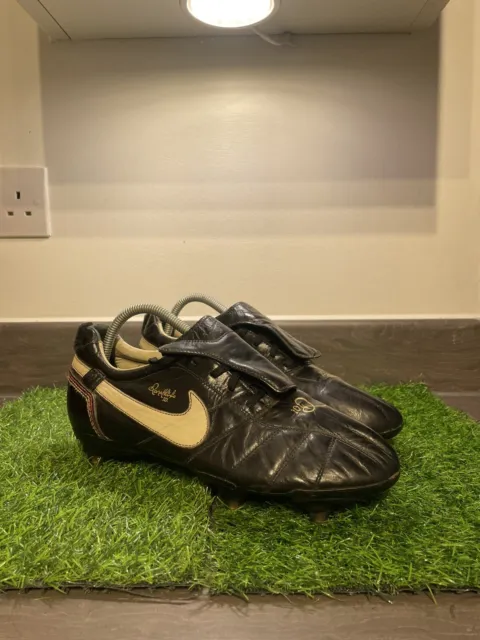 Nike Tiempo Legend R10 Ronaldinho Uk 6 Sg Football Boots Mens Black 10R Vgc Rare