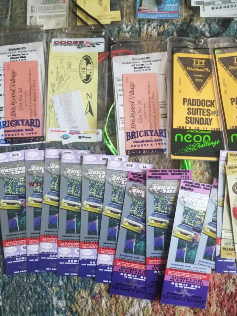 50+ NASCAR Ticket Stub Lot-Jeff Gordon,Indy 500,Brickyard 400,Memphis Motorsport
