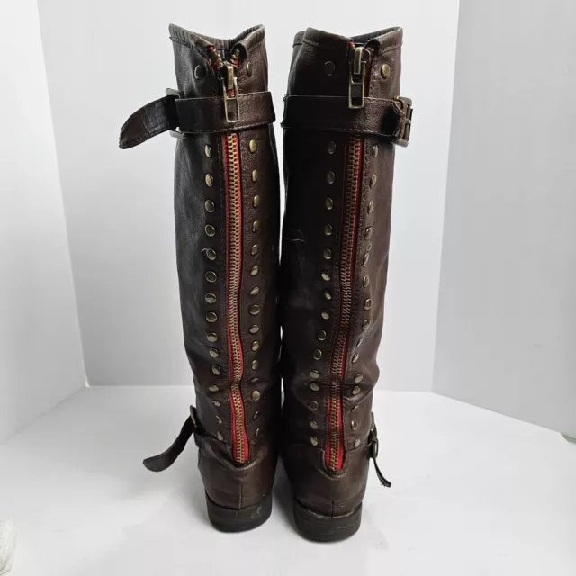Womens Bamboo Montage 83 Riding Boots Size 6.5 Knee-High Back Zipper Brown 2