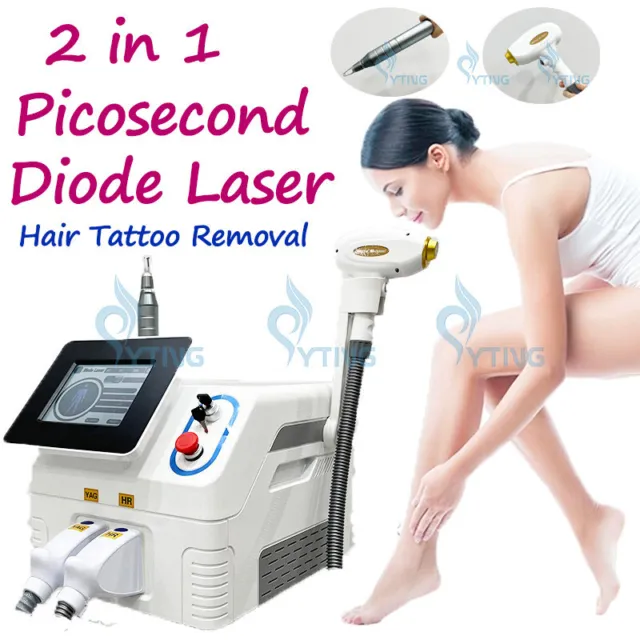 Macchina depilazione laser a diodi 2 in 1 ND rimozione pigmento tatuaggio Yag pico