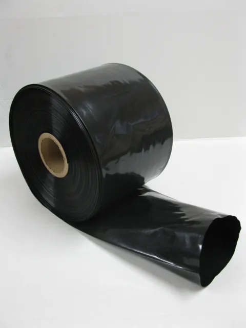 Black Polythene Layflat Tubing 500g - Width 5"  - Heavy Duty